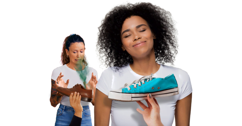 rengør ildelugtende sko